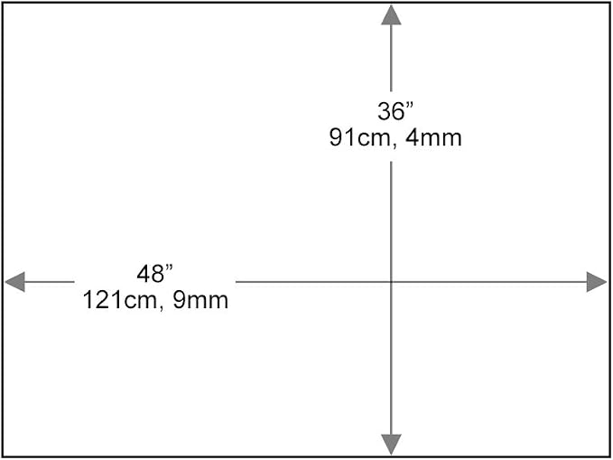 Dulles Glass 36X48 inch Rectangular Glass Table Top - Tempered - 1/4" Thick Glass Surface, Safe Flat Polished, Eased Corners, Multipurpose for Dining, Patio, Coffee and End Table