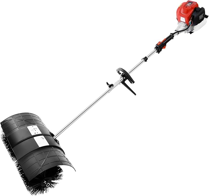 4 Stroke Handheld Sweeper Broom, Engine Power Lawn Sweeping Broom, Snow Cleaner Tools for Grooming Lawns On Farms, Streets, Parks