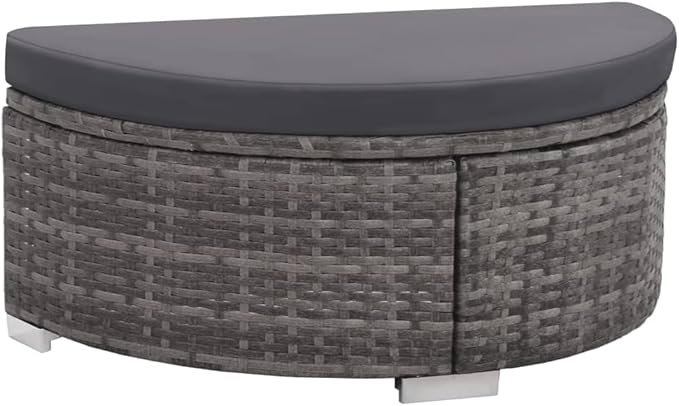 Patio Lounge Set with Cushions,Outdoor Tables and Chairs,Outdoor Furniture Sets,Patio Conversation Sets,for Garden,Deck,Backyard,8 Piece Poly Rattan Gray