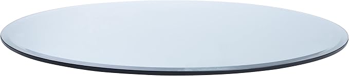 Spancraft 20" Inch Round 1/2" Thick Clear Glass Table Top with Flat Polished Edge and Tempered Glass, Replacement Glass Table Top, Great for Dining Tables, end Tables, and Outdoor Patio Table Tops