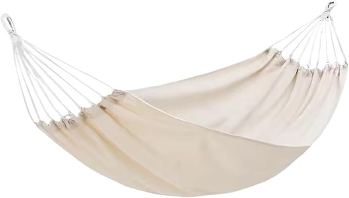 Home Outdoor Hammock Thickened Antiturnover Oxford Cloth Wearresistant(Double Beige)