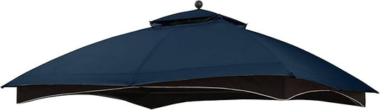 MASTERCANOPY Replacement Canopy Top for Lowe's Allen Roth 10x12 Gazebo #GF-12S004B-1 (Dark Blue,Polyester)