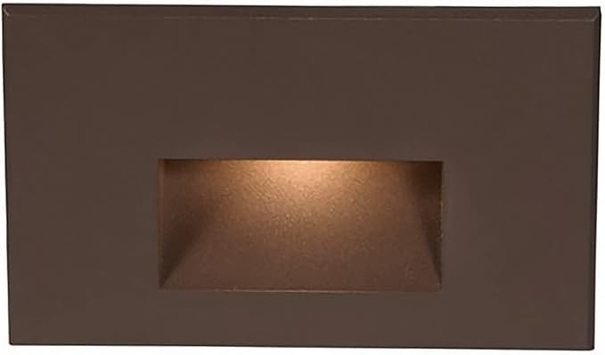 WAC Landscape Lighting, LEDme 120V LED Horizontal Indoor and Outdoor Step and Wall Light 2700K Built-in LED in Bronze