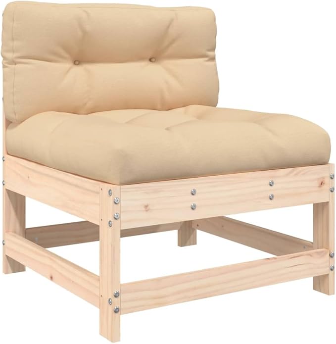 5 Piece Patio Lounge Set with Cushions, Front Porch Furniture Porch Furniture Set Outdoor Dining Sets Patio Conversation Set for Exhibition Poolside Negotiation Area Piazza Solid Wood