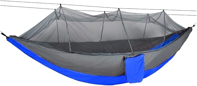 Camping Hammock, Camping Hammock with Mosquito Net - Ultra Lightweight & Durable Outdoor Travel Hammock for Camping Hiking Backpacking(Blue)
