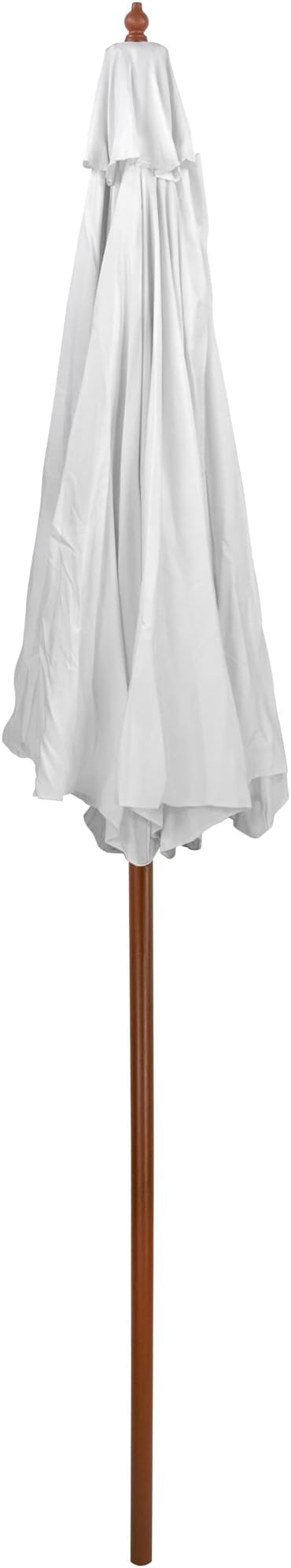 Northlight Outdoor Patio Market Umbrella with Wooden Pole - 8.5' - White