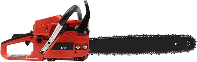 20inch Gas Chainsaw, 2.95HP 52CC 2-Stroke Gasoline Chainsaw, Air Cooled Pull Start Top Handle Gas Powered Chain Saw Petrol Chainsaws with Automatic Chain Lubrication for Trees, Wood Cutting