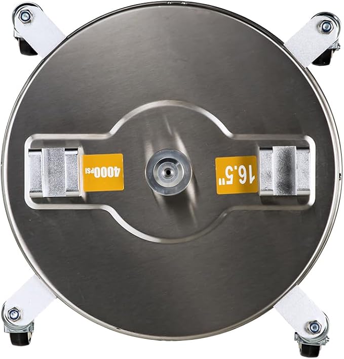 SCITOO 16.5" Pressure Washer Surface Cleaner 4000 PSI with 4 Wheels,3/8" Quick Connector and Washer Accessories for Concrete, Patio, Sidewalk, Deck and Driveways
