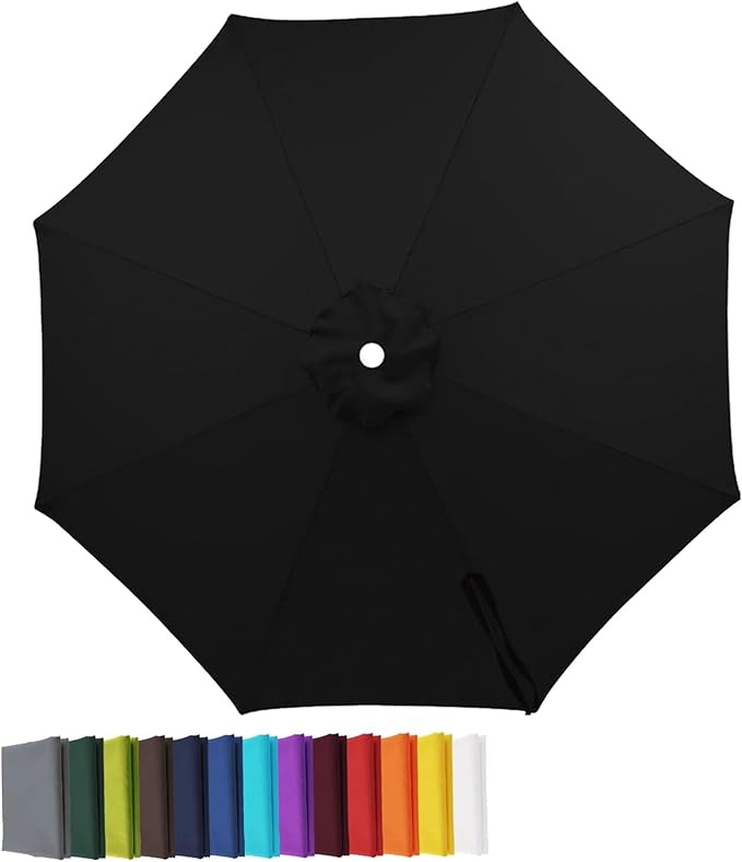 Garden Umbrella Replacement Canopy, Patio Umbrella Cover, 6.6ft-13ft Water Resistant Yard Parasol Top Cover, 6 Ribs 8 Ribs Beach Umbrella Canopy for Outdoor Poolside Balcony