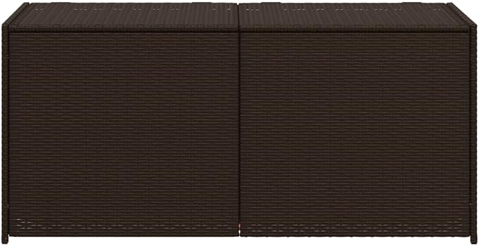 Brown PE Rattan Large Garden Storage Box with Water-Resistant Bag, 283L Capacity for Outdoor Cushions and Tools, Durable Weather-Resistant Patio Furniture Organizer