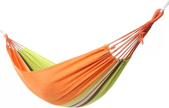 Outdoor Hammock Anti-Rollover Travel Camping Portable Hammock Hanging Chair Outdoor Portable Camping Travel Equipment (Color : Orange, Size : 200 * 100cm)