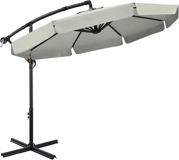 ABCCANOPY Premium Cantilever Patio Umbrellas 9FT (Light Gray)