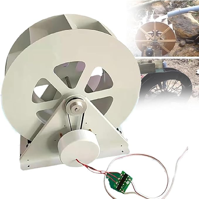 100W Water Wheel Hydropower Generator - Low-Speed Hydro Generator for Outdoor Household Lighting & Power Supply - Eco-Friendly Water Energy Solution