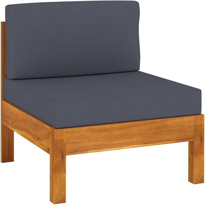 Patio Lounge Set with Dark Gray Cushions,Outdoor Patio Furniture,Outdoor Chat Conversation Set,for Patio,Backyard,Garden,Outdoor,6 Piece Acacia Wood