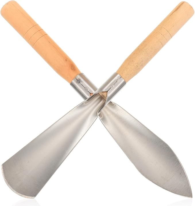 BESPORTBLE 2Pcs Garden Hand Trowels Heavy Duty Transplanter Trowel Set 12In Stainless Steel Flower Planting Tools for Soil Digging Cultivating Weeding