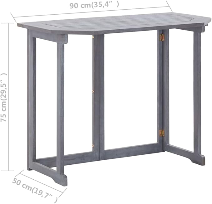 Bistro Set,Outdoor Patio Furniture,Outdoor Chat Conversation Set,Garden Furniture Sets,for Patio,Backyard,Garden,Outdoor,2 Piece Solid Acacia Wood Gray