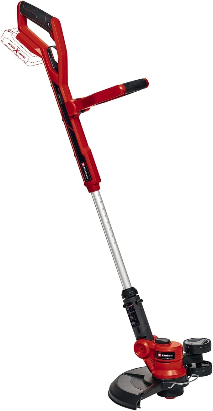Einhell GE-CT 18/30 Li-Solo Power X-Change Cordless Trimmer (18V, Cutting Width 30 cm, Motor Block swivels 90° and tilt, with Wire Spool) Delivered Without Battery and Charger