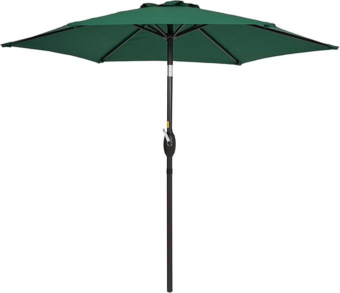 7.5ft Outdoor Umbrella Patio Umbrella,2-Year-Non-Fading,Table Market Patio Umbrella with Push Button Tilt and Crank,for Pool, Deck, Garden,Backyard