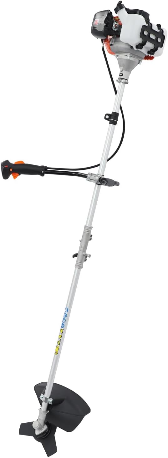 42.7CC Gas Weed Wacker, 2-Stroke String Trimmer/Edger Single Cylinder Air Cooled Engine Multi Purpose Gas Powered Weed Trimmer with Straight Shaft Lawnmower Strings for Home Lawn Tea Garden