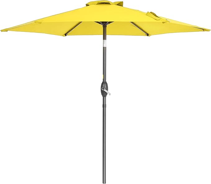 7.5ft Outdoor Umbrella Patio Umbrella,2-Year-Non-Fading,Table Market Patio Umbrella with Push Button Tilt and Crank,for Pool, Deck, Garden,Backyard
