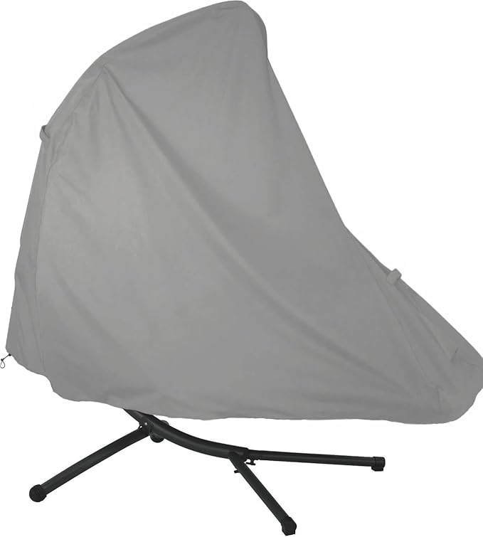 Patio Hanging Chaise Lounge Cover 73 Inch Waterproof 900D Heavy Duty Outdoor Swing Chair Cover for Hammock(Grey)