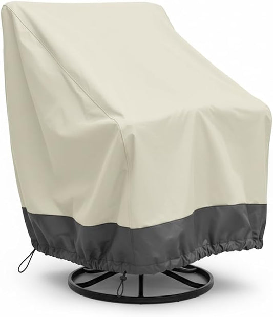 1 Pack Heavy Duty Patio Chair Covers - Rip-Resistant 600D Oxford Fabric - 8000mm Waterproof UV-Resistant Outdoor Furniture Covers for Adirondack, Rocking, and Swivel Chairs, 39"W x 37"D x 38"H