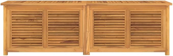 Wooden Patio Storage Box with Bag, Outdoor Box for Patio Furniture Cushion Storage, Wood Deck Box Storage Container with PE Bag Tool Organizer, 68.9"x19.7"x20.9"