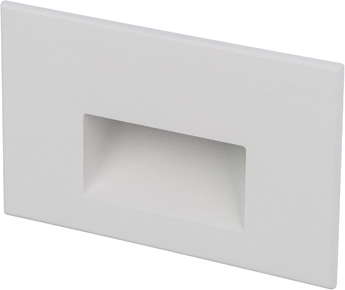 WAC Landscape Lighting, LEDme 120V LED Horizontal Indoor and Outdoor Step and Wall Light Amber 1800K LED in White