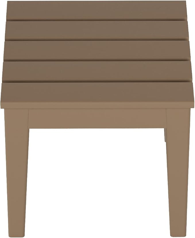 WestinTrends Ashore Outdoor Patio Modern Adirondack Side Table, Weathered Wood