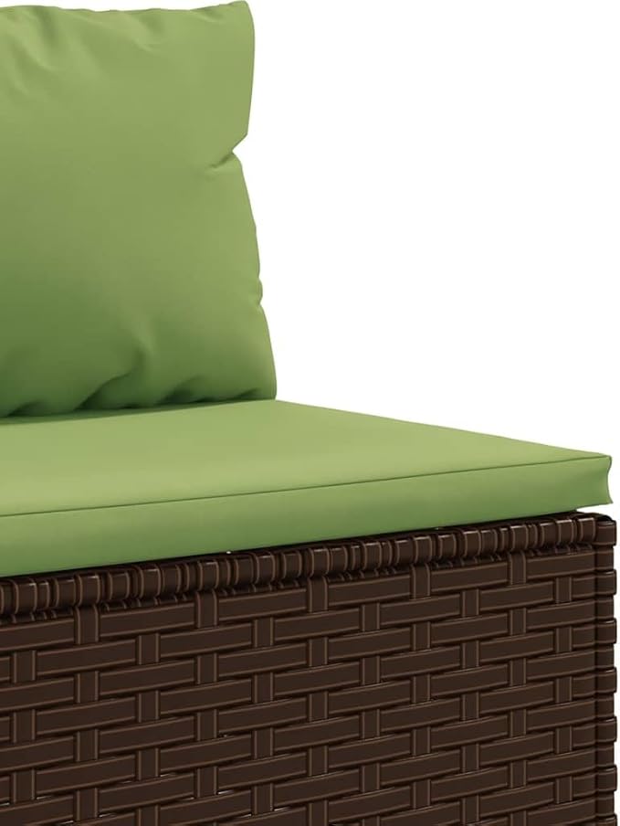 Patio Furniture Sets,Outdoor loveseat,Patio Conversation Sets,5 Piece Patio Lounge Set with Cushions Brown Poly RattanSuitable for Patio, Garden, Gazebo Low