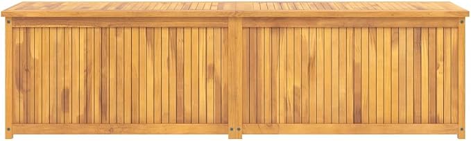 Solid Teak Wood Garden Box 78.7x19.7x21.7 in, Rustic Outdoor Storage Container for Patio and Garage, Natural Wood Grain Garden Box with Ample Capacity