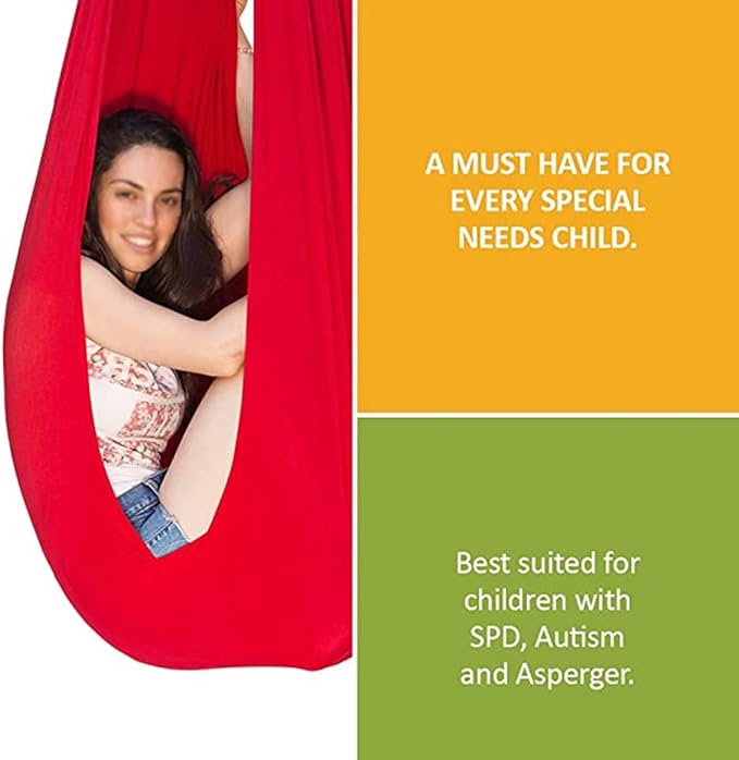 Indoor Therapy Swing Kids Snuggle Swing With Special Needs Cuddle Hammock For Children Adults Autism, ADHD, Aspergers Sensory Integration Easy To Install ( Color : Gray , Size : 100*280CM/39*110in )