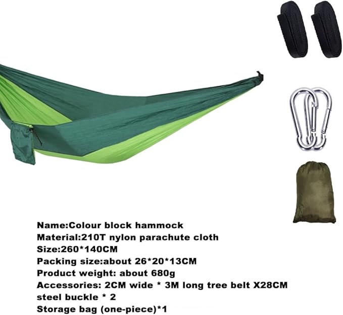 Portable Hammock,garden Hammocks,210T Nylon (parachute), Can Hold Up to 250kg, Tear-resistant, Suitable for Camping, Outdoor and Garden Scenarios.(Blue)