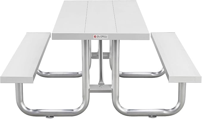 Global Industrial 6' Heavy-Duty Aluminum Picnic Table