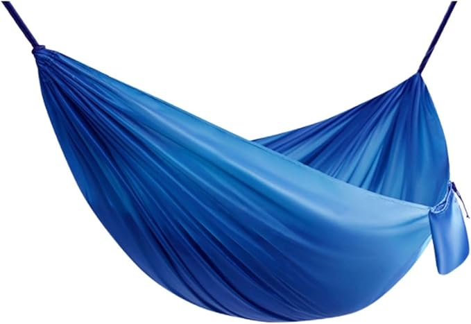 Polyester Hammock with Built-in Storage Pocket Large Space Lightweight Portable Outdoor Camping Hammock(Blue)