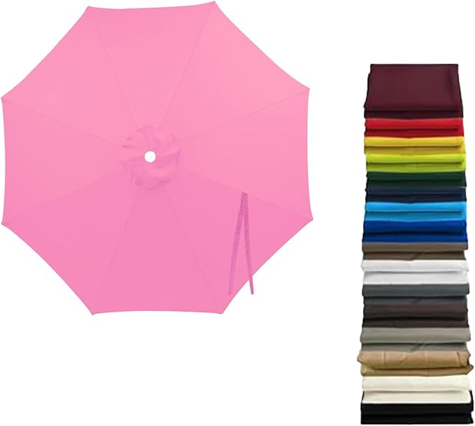 11ft Umbrella Replacement Canopy, Patio 8 Ribs Sun Umberlla Cover UV 50+ Protection Waterproof Cantilever for Garden, Backyard, Pool