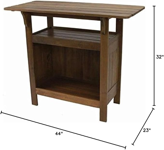 International Caravan Furniture Piece Wood Bar Table
