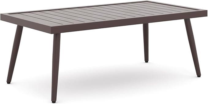 New Classic Furniture Moana Aluminum Metal Patio Conversation Sets for 5 (Ivory) – Stylish Outdoor Patio Conversation Sets – Outdoor Furniture Sets for Balcony, Deck, or Small Outdoor Spaces