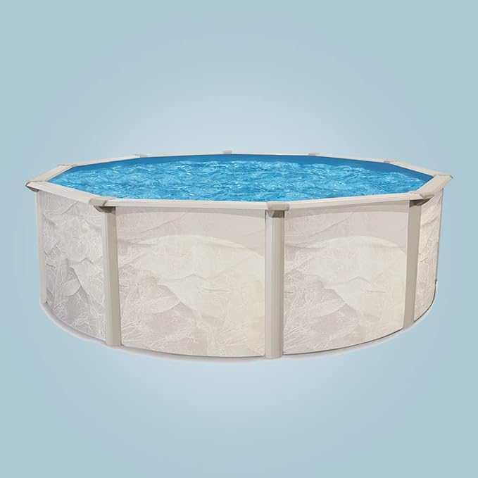WaterThat Steel Frame Above-Ground Pool Kit, DIY Family Size Backyard Pool with Sand Filter Pump, Ladder, Liner, Skimmer, and Net (Boulder, 15' x 52")