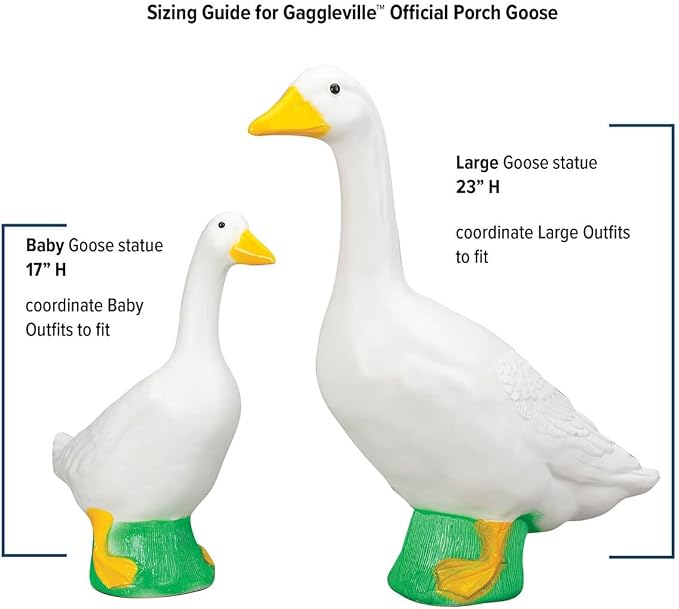 Gaggleville Candy Corn Goose Outfit, Fits Large 23" H Statue, by Fox | Valley Traders