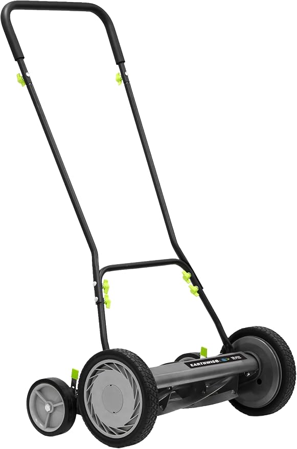 Earthwise 1816-18EW 18-Inch 5-Blade Push Reel Lawn Mower, Grey
