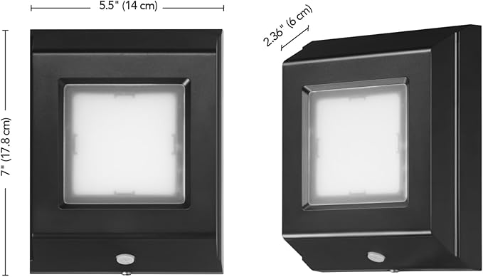 GLOBE Electric 10W Slim Black 1000 Lumens Hardwired Automatic Dusk to Dawn Outdoor Integrated LED Flood Light Security Light, Spotlight, Outside House Lights