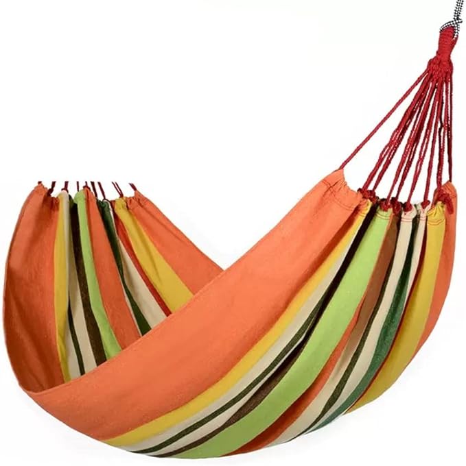 Outdoor Hammock Anti-Rollover Travel Camping Portable Hammock Hanging Chair Outdoor Portable Camping Travel Equipment (Color : Orange, Size : 200 * 100cm)