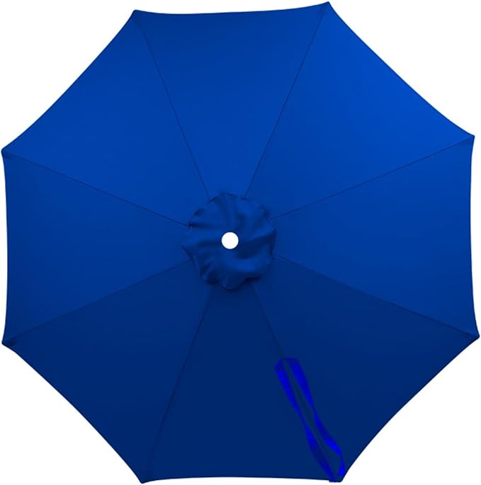 Patio Umbrella Replacement Canopy 6.6ft 7ft 8.2ft 9.2ft 9.8ft for 6/8 Ribs, Market Umbrella Top Cover, UV Protective Waterproof Polyester Fabric, Canopy Only