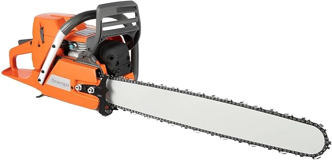Gas Chainsaw, Gas Powered Chainsaws with Tool Bag, 2-Cycle Handheld Cordless Petrol Gasoline Chain Saw for Cutting Tree Wood Trimming Garden Farm (72cc 24inch)