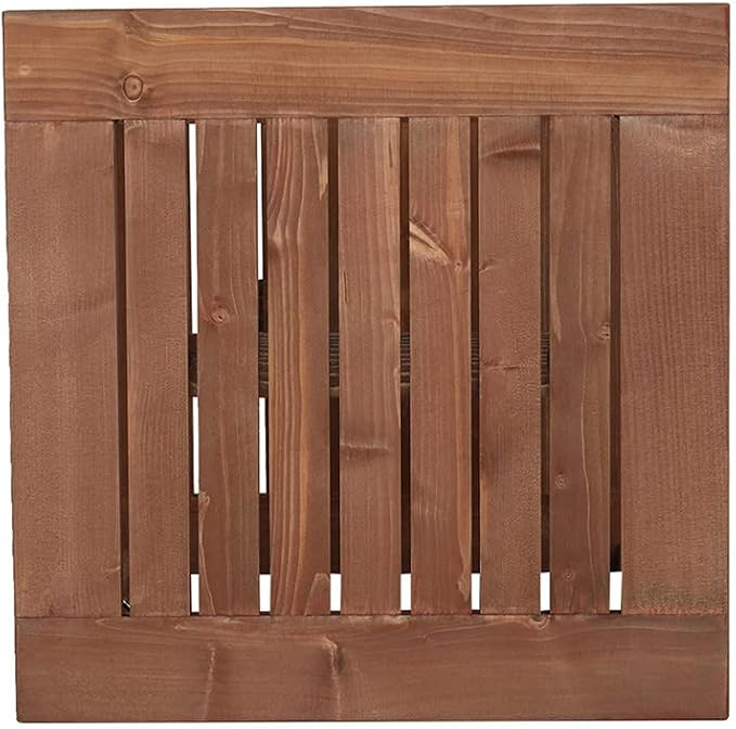 Wood Outdoor Side Table with Storage Shelves, Outdoor Side Table, Small End Tables for Patio, Wooden Accent Furniture for