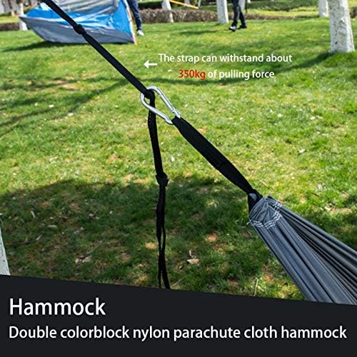 Ultralight Outdoor Camping Nylon Hammock Sleeping Swing Tree Bed Garden Backyard Furniture Hanging Double Hammock Chair Hanging Cushion 3