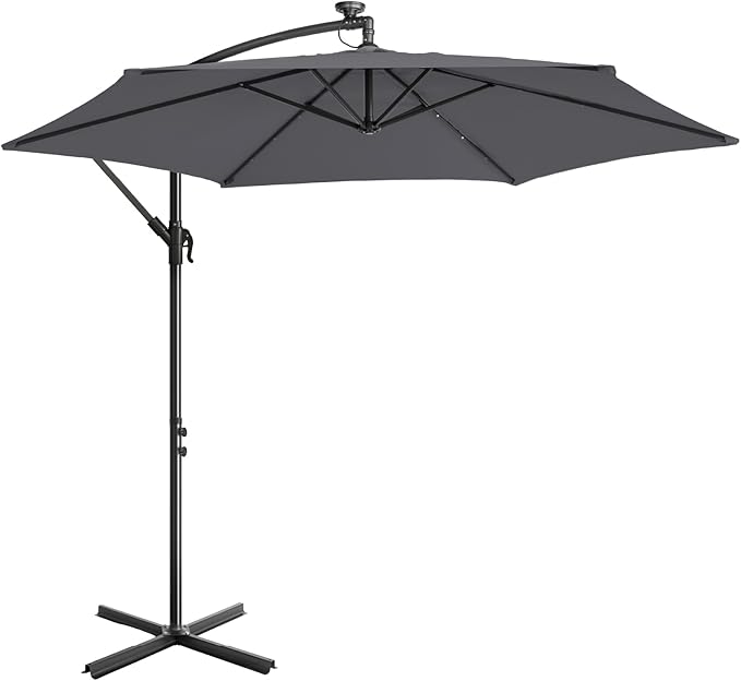 Bonnlo Patio Umbrella with Easy Push Button Tilt Outdoor Patio Umbrella Backyard Market Table Umbrella