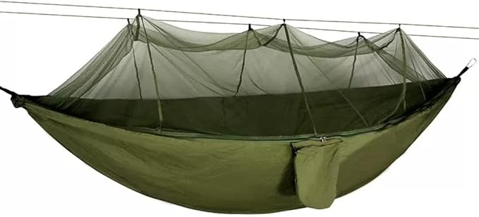 Outdoor Hammock Anti-Rollover Travel Camping Portable Hammock Hanging Chair Outdoor Portable Camping Travel Equipment (Color : Green-b, Size : 260 * 140cm)