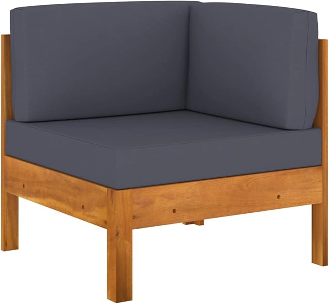 Patio Lounge Set with Dark Gray Cushions,Outdoor Patio Furniture,Outdoor Chat Conversation Set,for Patio,Backyard,Garden,Outdoor,5 Piece Acacia Wood